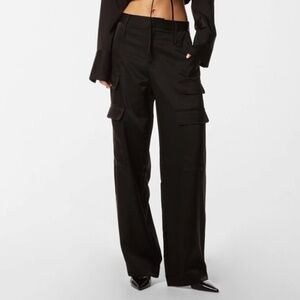 NWT Noli Satin Cargo Pant - Black